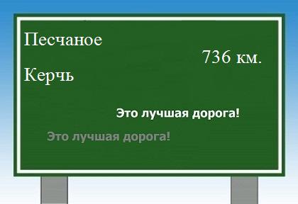 расстояние Песчаное - Керчь как добраться
