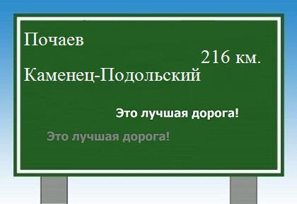 расстояние Почаев - Каменец-Подольский как добраться