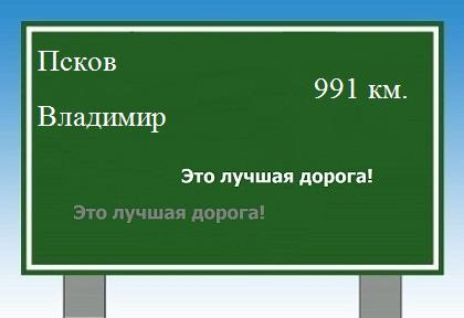 Маршрут от Пскова до Владимира