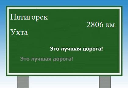 расстояние Пятигорск  &nbsp; Ухта как добраться