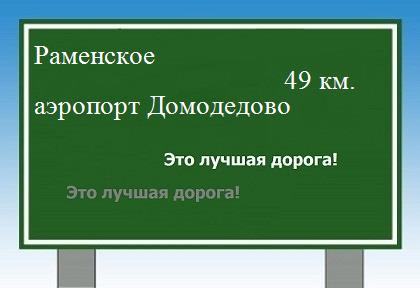 Маршрут от Раменского до аэропорта Домодедово