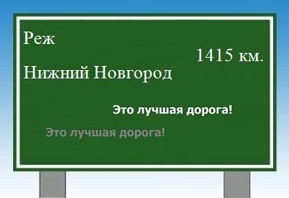 расстояние Реж    Нижний Новгород как добраться