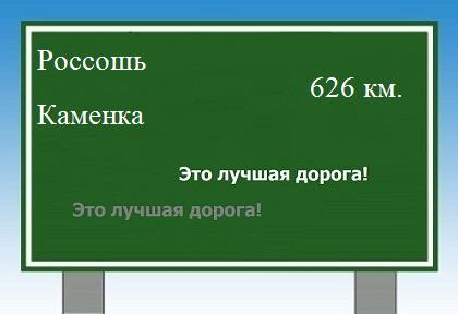 расстояние Россошь - Каменка как добраться