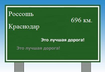 расстояние Россошь    Краснодар как добраться
