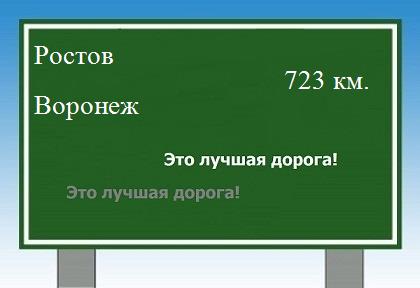 расстояние Ростов    Воронеж как добраться