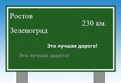 расстояние Ростов    Зеленоград как добраться