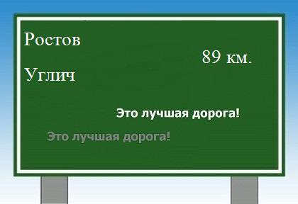 расстояние Ростов    Углич как добраться