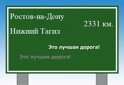 расстояние Ростов-на-Дону    Нижний Тагил как добраться