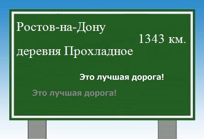расстояние Ростов-на-Дону - деревня Прохладное как добраться