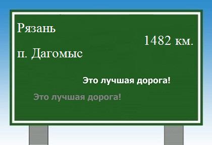 расстояние Рязань  &nbsp; поселок Дагомыс как добраться