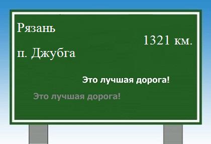 расстояние Рязань - поселок Джубга как добраться