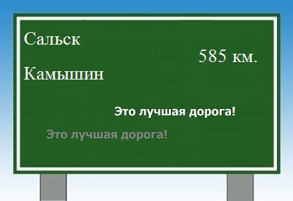 Маршрут от Сальска до Камышина