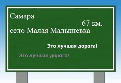 Карта от Самары до села Малая Малышевка