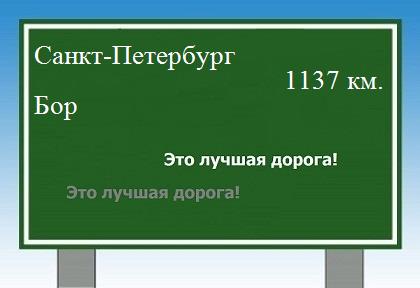 расстояние Санкт-Петербург - Бор как добраться