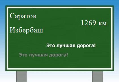 расстояние Саратов    Избербаш как добраться