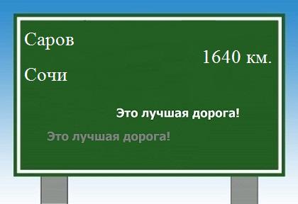 расстояние Саров    Сочи как добраться