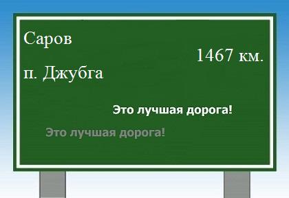 расстояние Саров - поселок Джубга как добраться