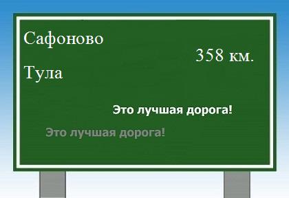 расстояние Сафоново    Тула как добраться