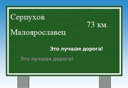 расстояние Серпухов    Малоярославец как добраться