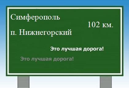 расстояние Симферополь    поселок Нижнегорский как добраться