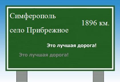 расстояние Симферополь    село Прибрежное как добраться