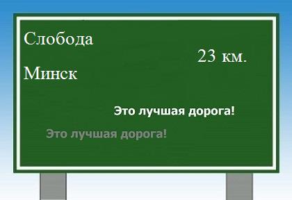 Сколько км от Слободы до Минска