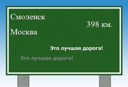 Маршрут от Смоленска до Москвы