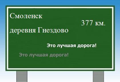 расстояние Смоленск  &nbsp; деревня Гнездово как добраться
