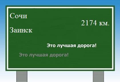 расстояние Сочи    Заинск как добраться