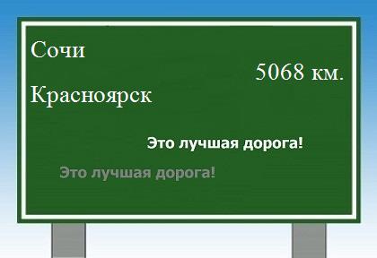 Сколько км от Сочи до Красноярска