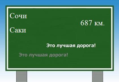 расстояние Сочи    Саки как добраться