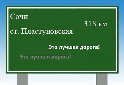 расстояние Сочи    станица Пластуновская как добраться