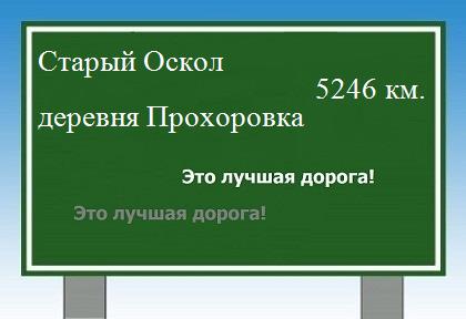 Маршрут от Старого Оскола до деревни Прохоровка