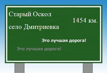 расстояние Старый Оскол    село Дмитриевка как добраться