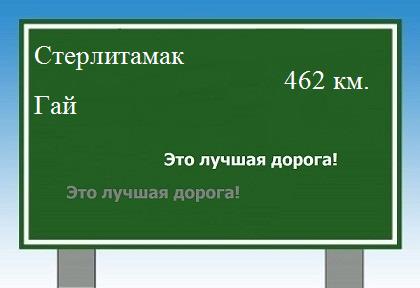 расстояние Стерлитамак    Гай как добраться