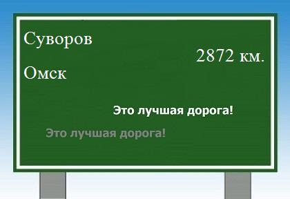 расстояние Суворов    Омск как добраться