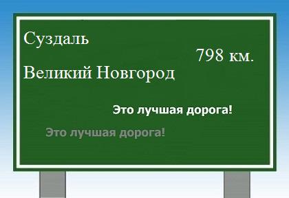 расстояние Суздаль    Великий Новгород как добраться