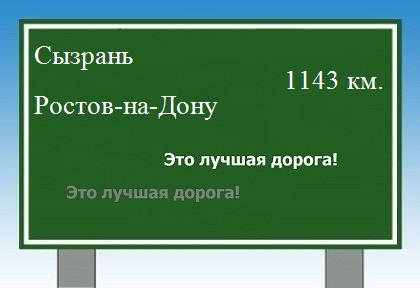 Маршрут от Сызрани до Ростова-на-Дону