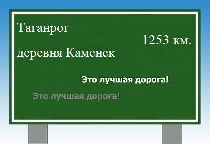 расстояние Таганрог    деревня Каменск как добраться