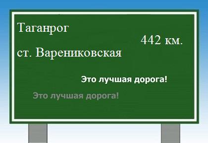 расстояние Таганрог    станица Варениковская как добраться