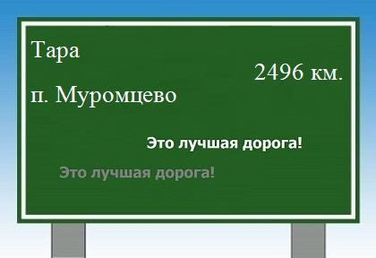 Маршрут от Тары до поселка Муромцево