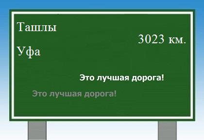 Как проехать из Ташлов в Уфы