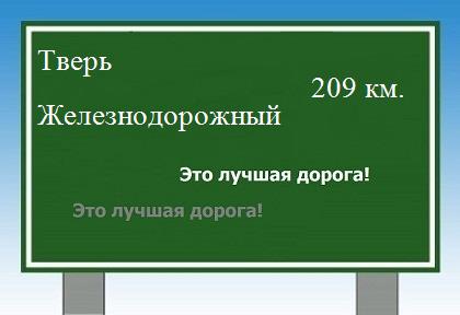 расстояние Тверь    Железнодорожный как добраться