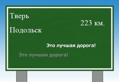 расстояние Тверь    Подольск как добраться