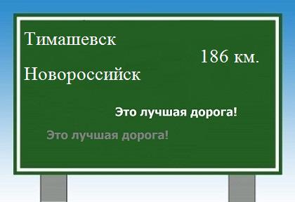 Сколько км от Тимашевска до Новороссийска