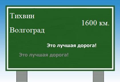 расстояние Тихвин    Волгоград как добраться