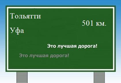 Маршрут от Тольятти до Уфы