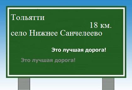 расстояние Тольятти    село Нижнее Санчелеево как добраться