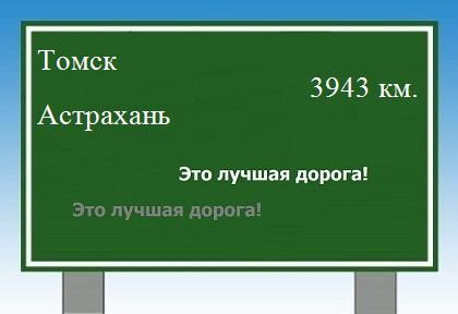 Сколько км от Томска до Астрахани