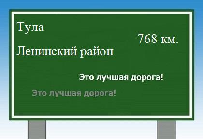 расстояние Тула    Ленинский район как добраться